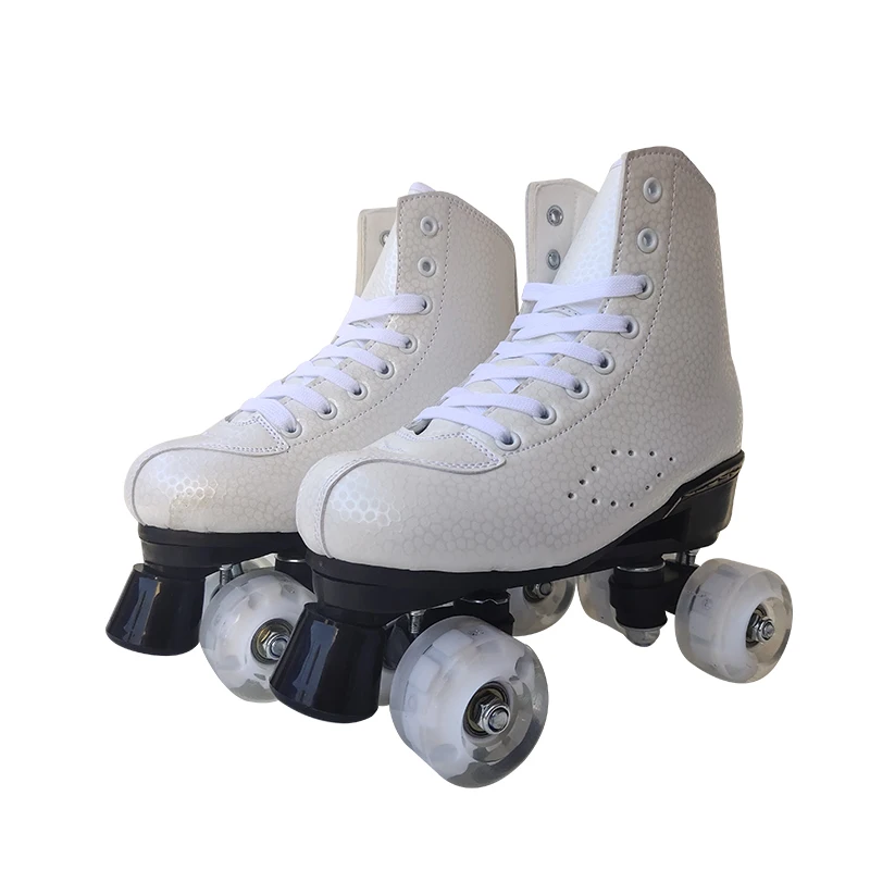 
2021 New Multicolor Traditional Artificial Leather Shoes Double Row Roller Skates 