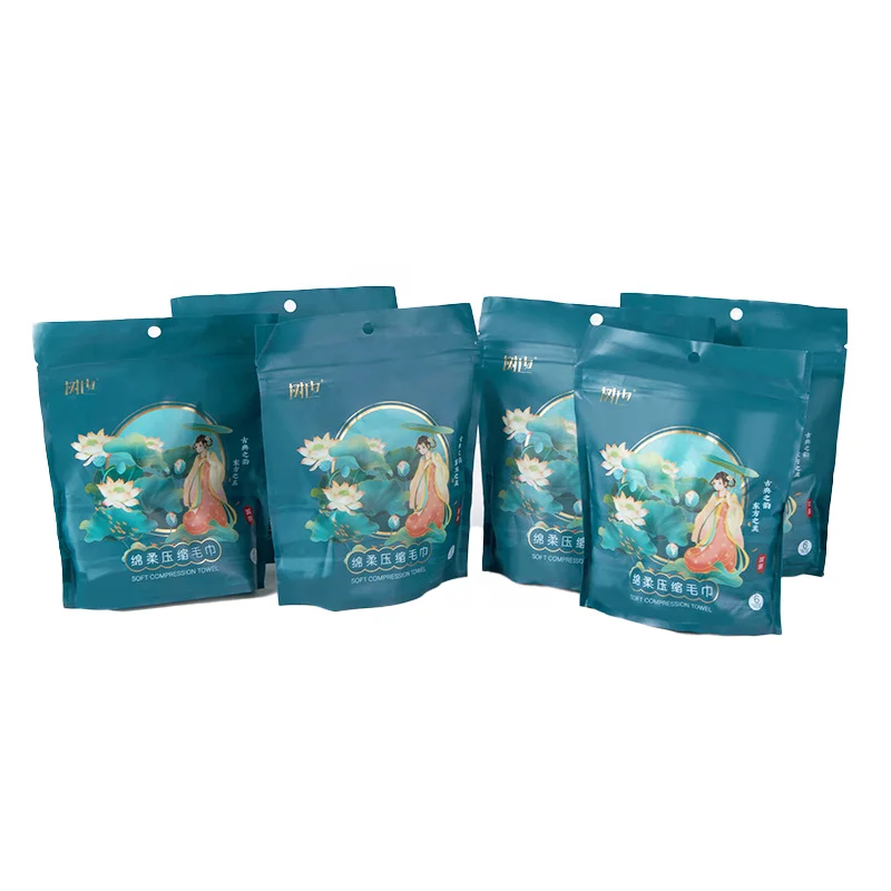 6 Piece 30x60 Compressed Tablet Towel, Compressed Facial Towel, Disposable Compressed Face Towel