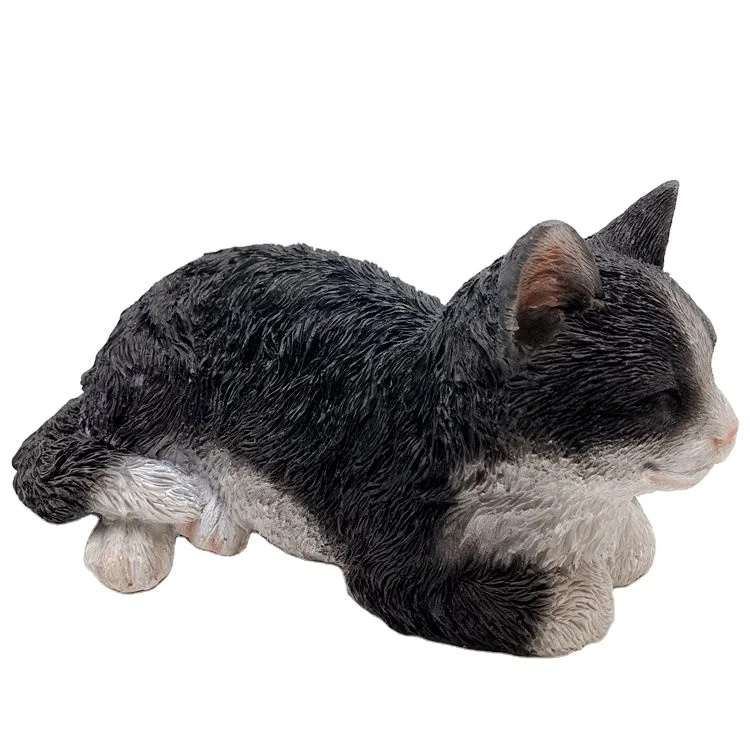 Wholesale  resin sculptures  for cat lovers  for sale cute tabby cat animals