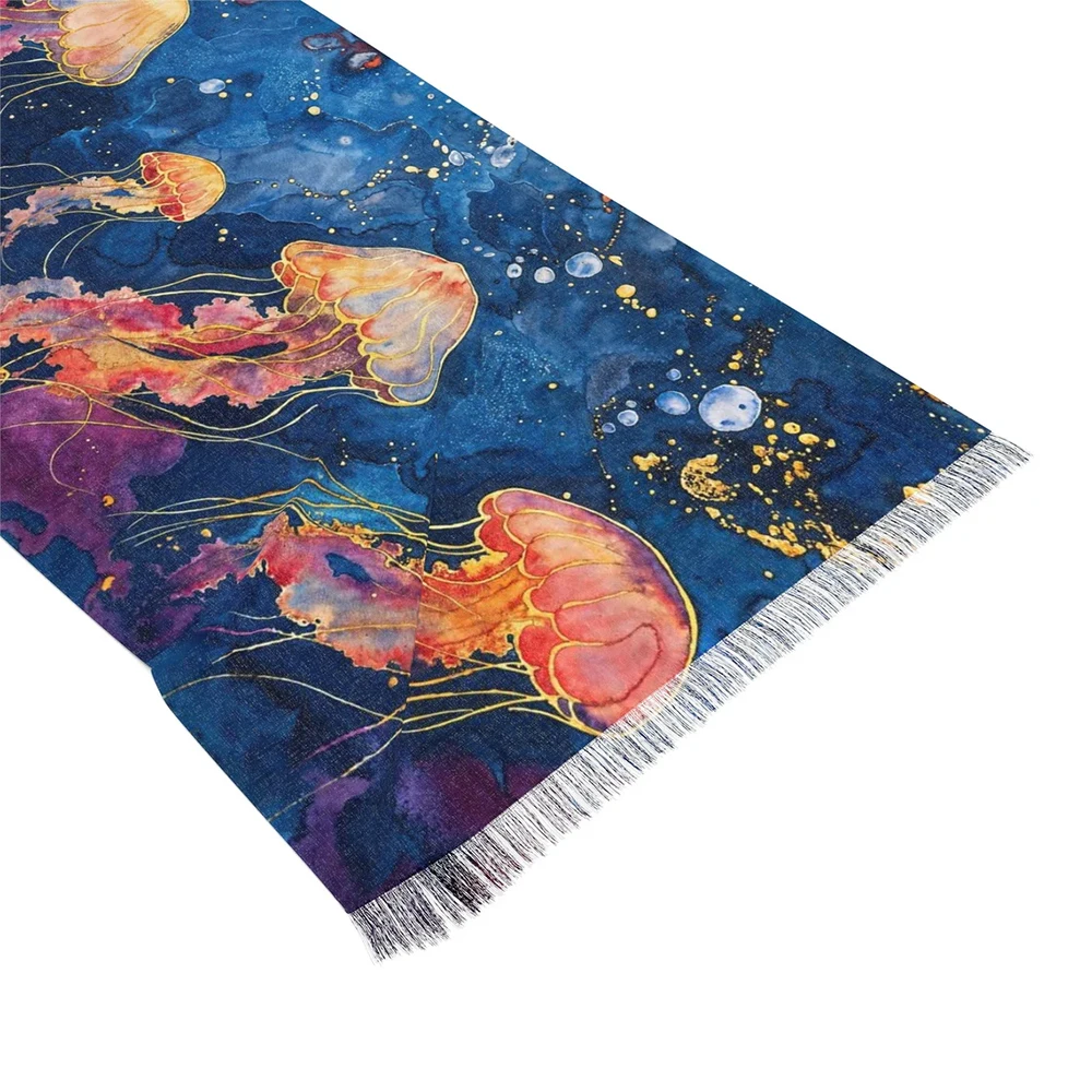 2024 New Product Printed Large Boho Beach Pareo Rave Scarves Beach Towel Cashmere Scarf Luxury Custom Shawl