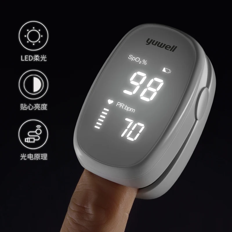 Yuwell medical YX102 Пальчиковый зажим детектор насыщения крови кислородом домашний измеритель пульса для пожилых