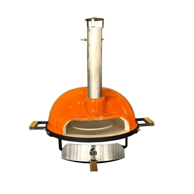 Outdoor home garden portable ceramic tabletop pizza oven brick oven pizza