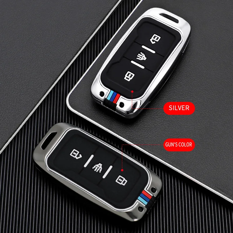 Zinc Alloy Silicone Car Key Case Shell Cover For Chery Jetour X70 X90 X3 X70S Smart Keyless Remote Fob Protect Case Accessories