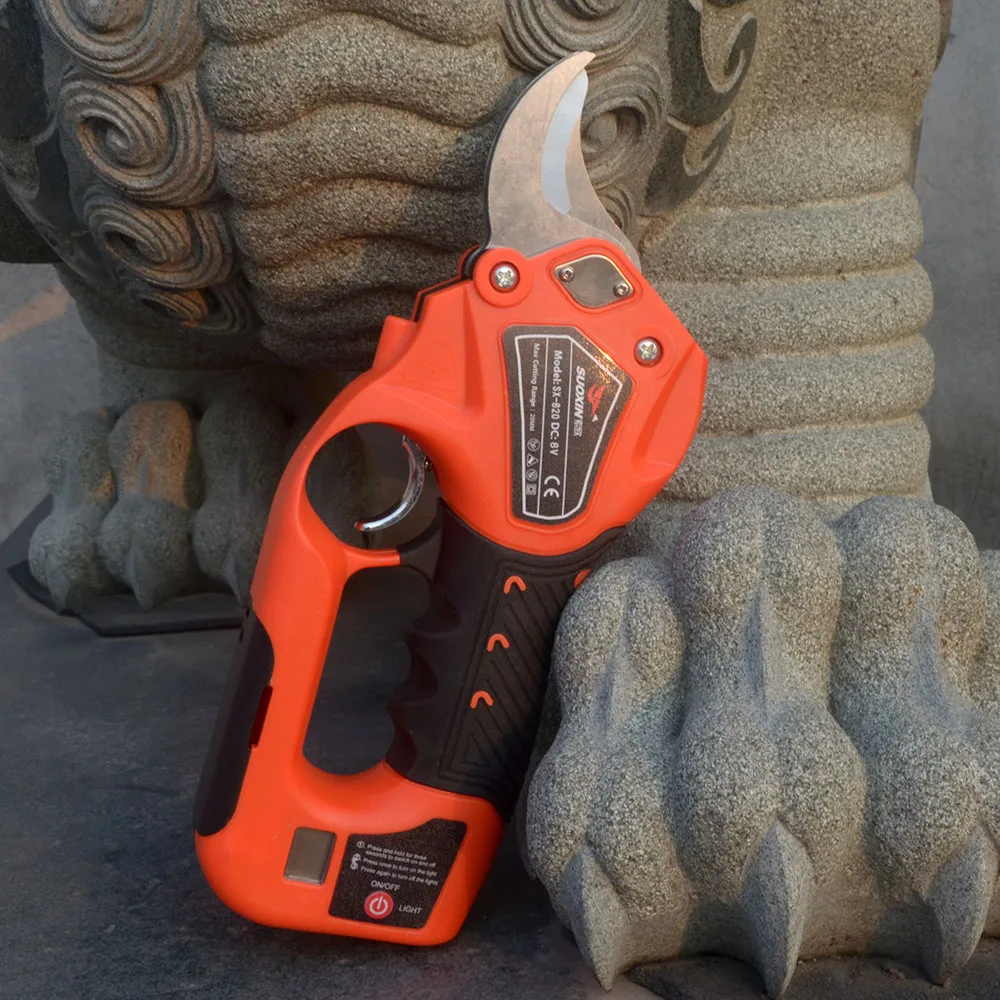 820 Electric Pruning Shears with Brushless Motor, Professional 20mm Electric Scissors Cutting Branches with rechargeable Battery