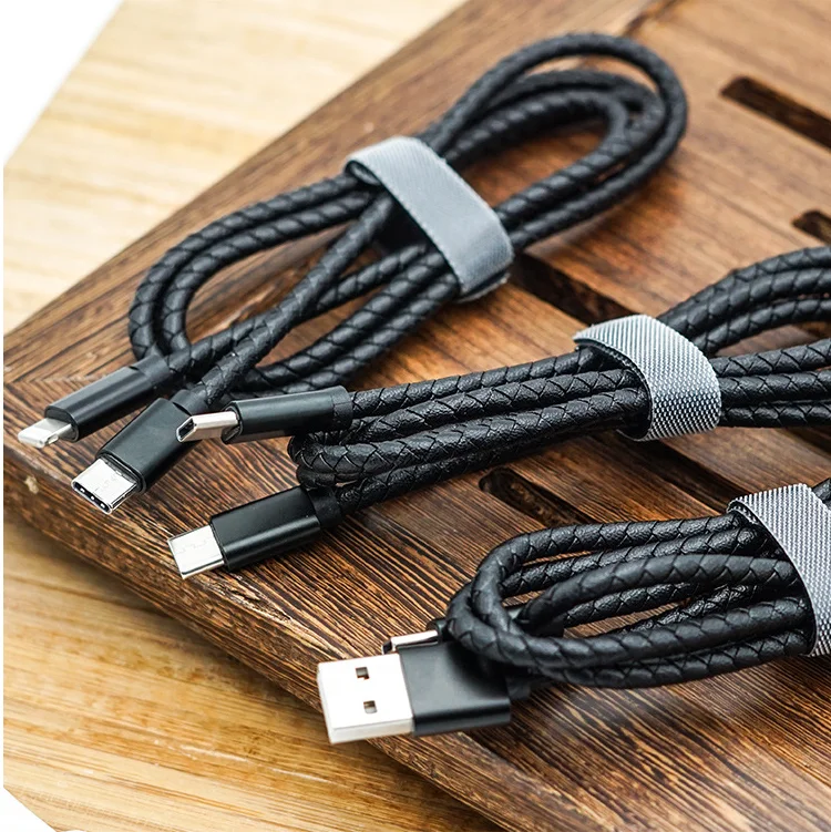 Цветной плетеный кабель Usb 2 0 toType-C 8pin для быстрой зарядки телефона