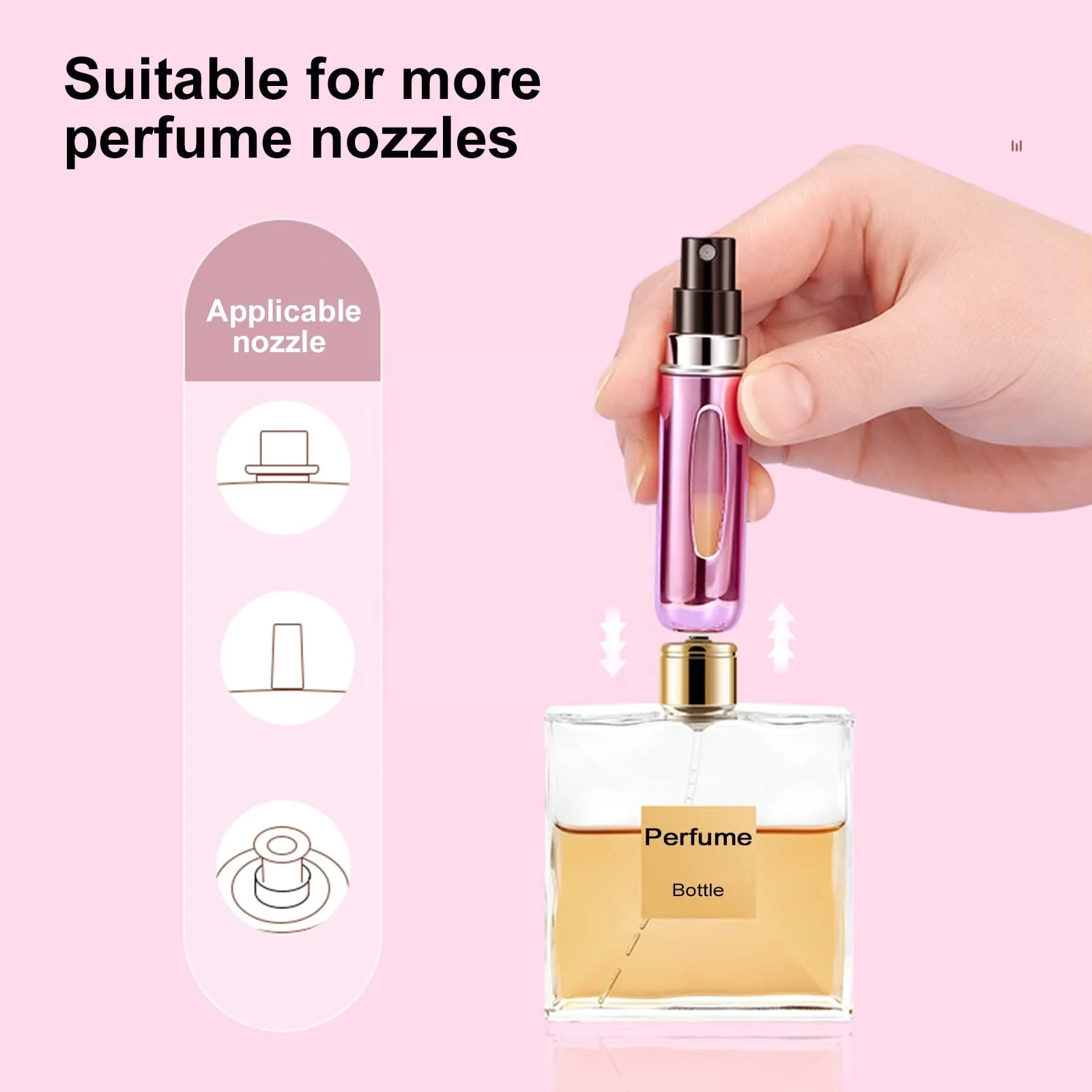5ml Mini Perfume Atomizer Refillable Perfume Bottles Travel Sized Aluminum Perfume Atomizer Spray Bottle