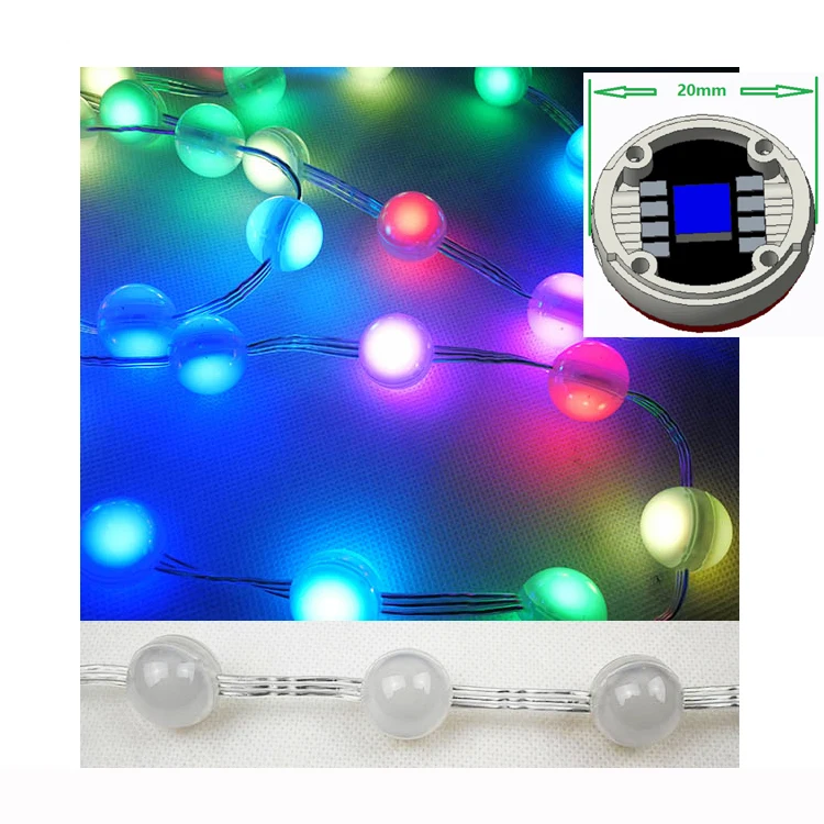 Indoor String Lights 20mm LED Ball Light Dimmable Remote Ball