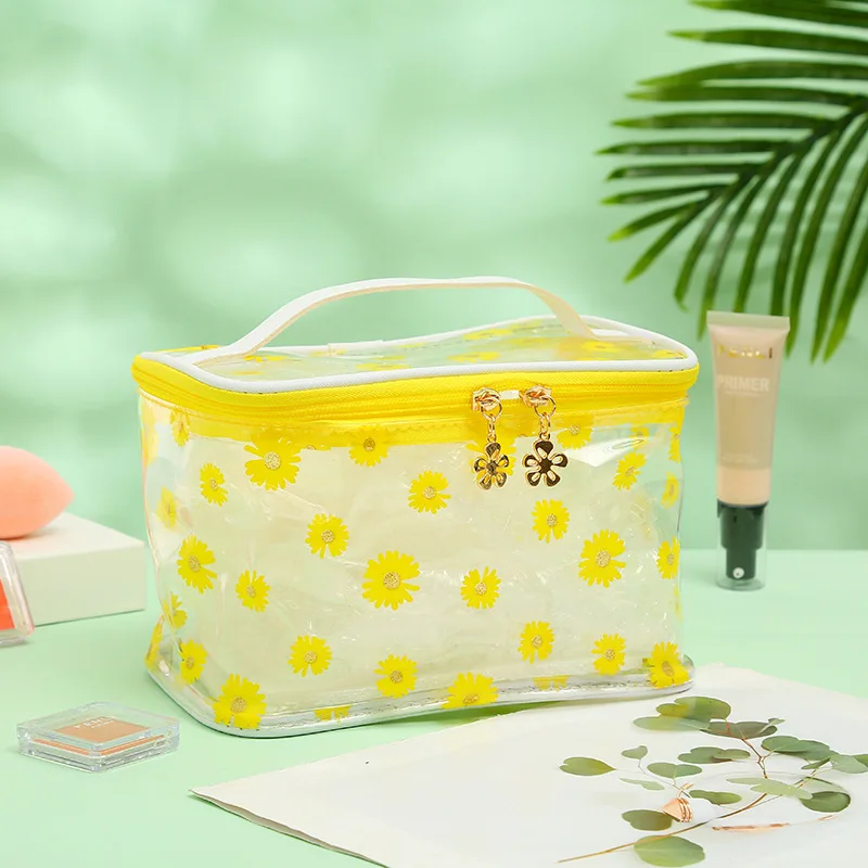 Large Space Round PVC Clear Makeup Tube Bag Waterproof Travel Storage Pouch Bag