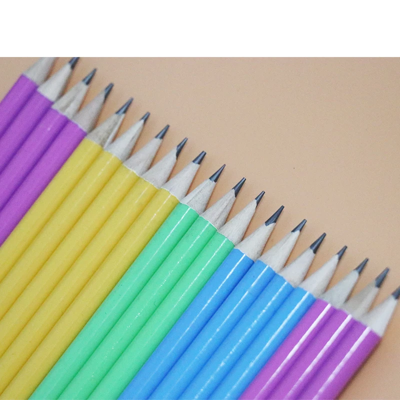 Wood Pencil Custom Logo Art Writing HB 2B Black Bag Cheap Set Body Good Lead Packing School Packaging Office Color Printing Type