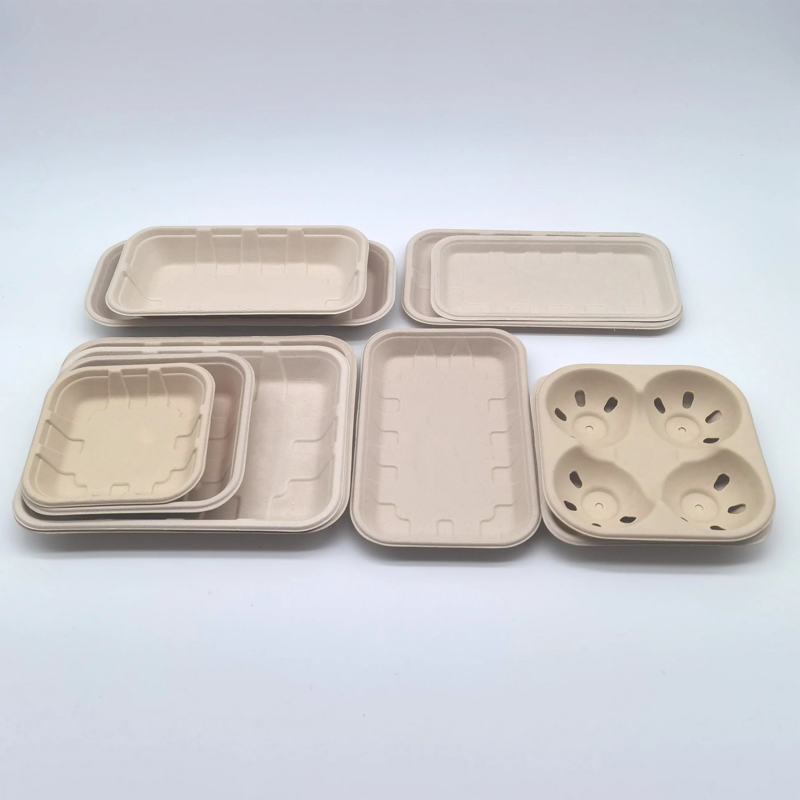 Customizable Waterproof Compostable Biodegradable Paper Fruit Trays Plate