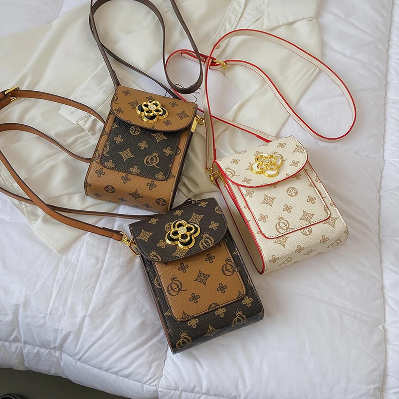 Hot sale Pu Leather Women Shoulder Handbag mini Sling Bags For kid Girls Shoulder  Wholesale Cell Phone Wallet messenger bag