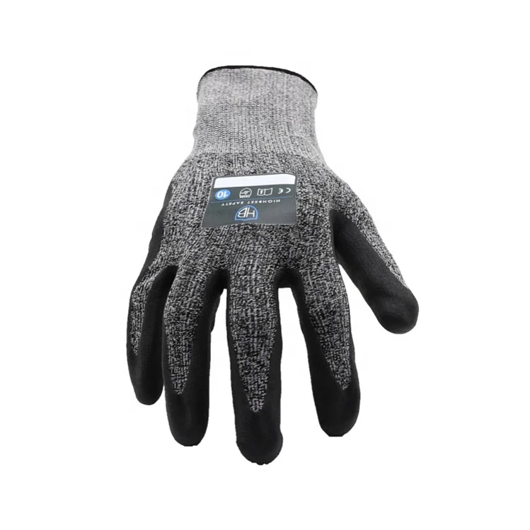 Everyday use nitrile work gloves CG 2018 salt pepper anti-slip oil repellent automotive assembly maintenance use