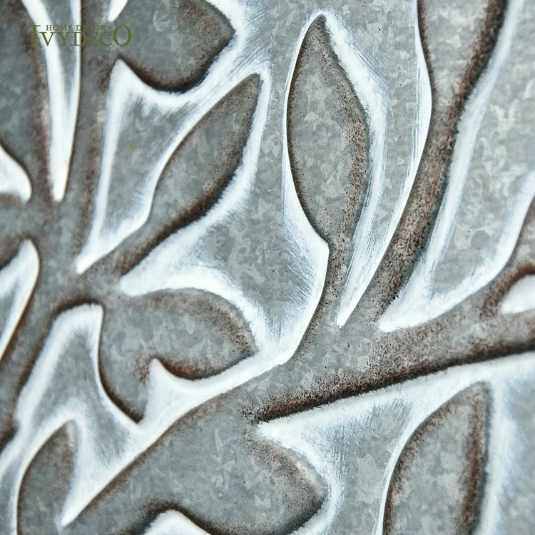 IVYDECO Antique Impression Tree of Life Half Round Metal Wrought Iron Wall Art Decor