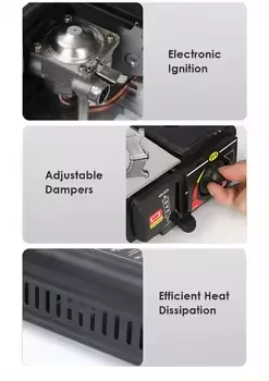 Hot Selling Steel Double Burner Camping Stove Outdoor Gas Stove 2 Burner Camping Butane Gas Cooker Stove