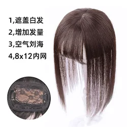 Wig Real Hair Europe Long Straight Messy High Temperature Silk Female Full Lace Wigs Chinese Hair Non-remy Hair Monofilament