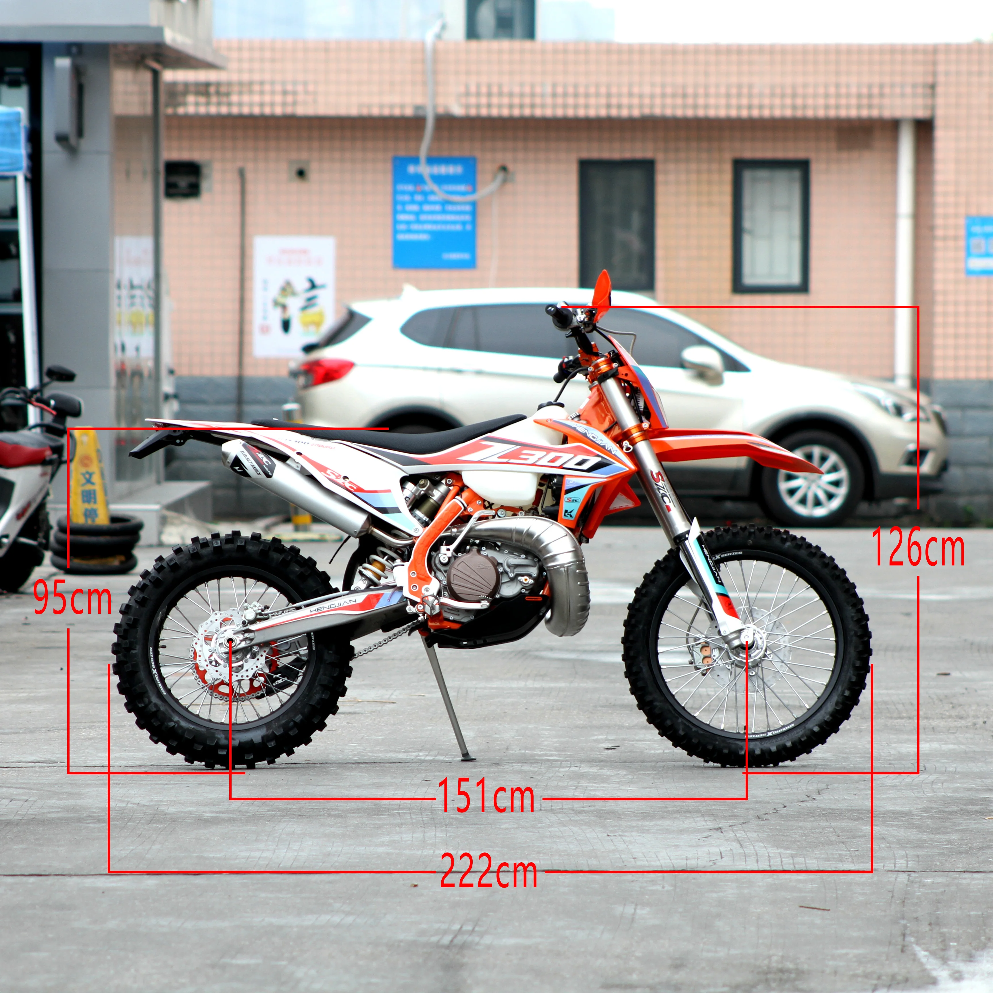 Hot selling CDI ignition 2 stroke water cooled engine enduro motorcycles 300cc dirt bike