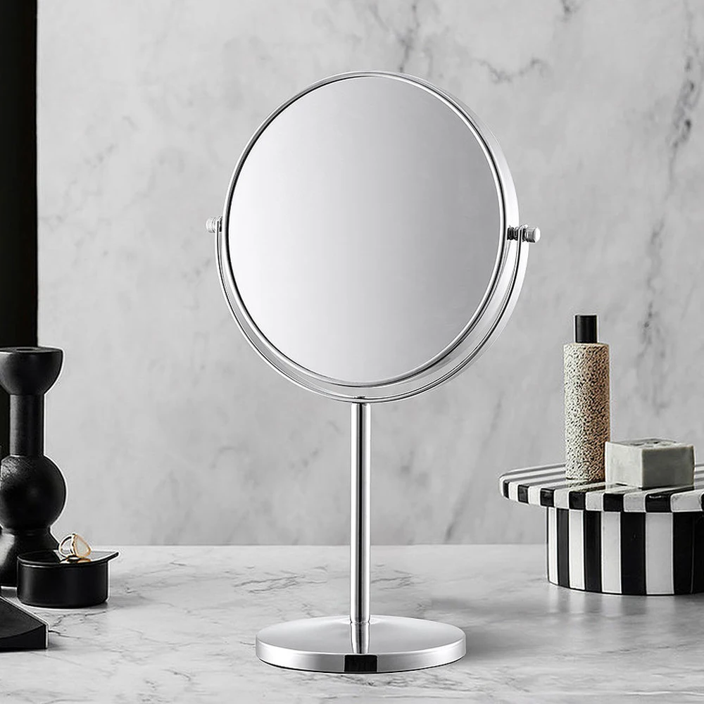 360 Degree Makeup Magnifying 1X2X Hotel  Bathroom Cosmetic Mirror Double Sided Standing Table Mirrors