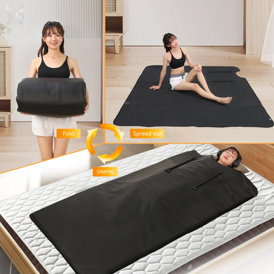 Good Quality Home Use Stretch Out Hands Slimming Detox Infrared Sauna Blanket for Health and Beauty