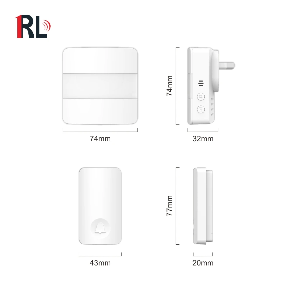 Easy install waterproof wireless wifi doorbell wireless ring doorbell with self generated push button and night light facility