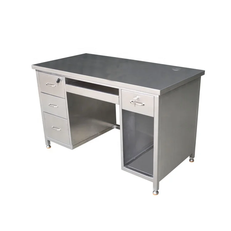 China wholesale price strong stainless steel computer table for office home