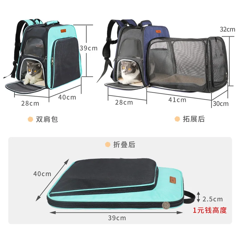 
big volume luxury expandable dog cat backpack wheeled trolley pet carrier with detachable trolley 