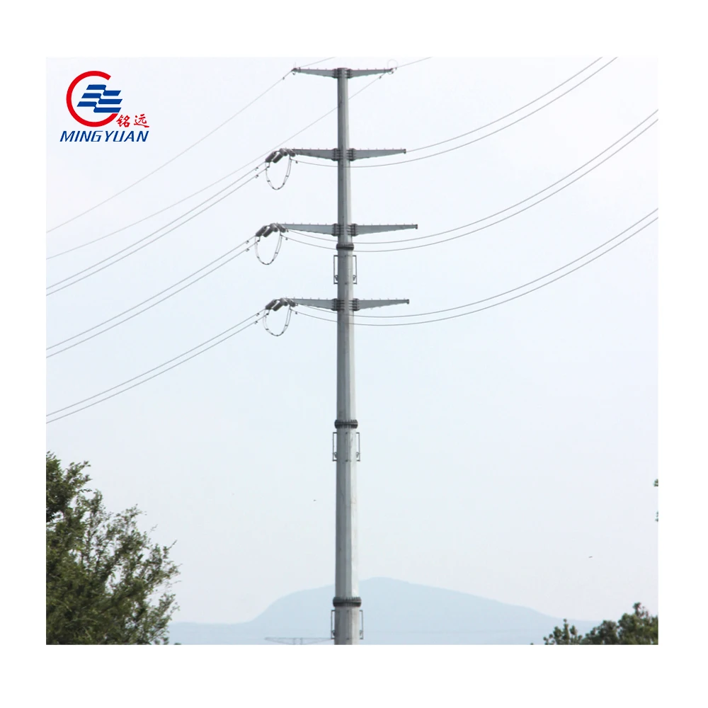 Hot Dip Galvanized electric Steel Poles transmission steel tower electric steel tower