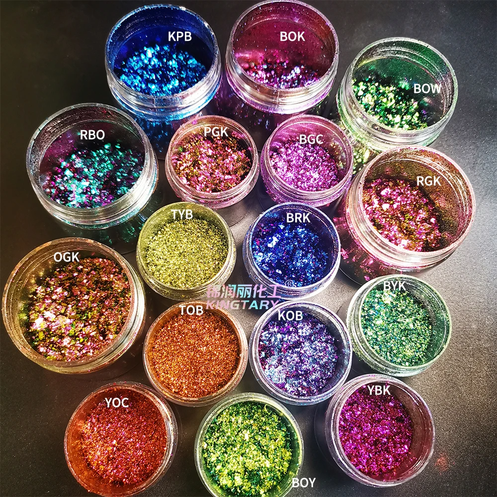 JINRUNLI Multichrome chameleon flakes pigment eyeshadow for makeup