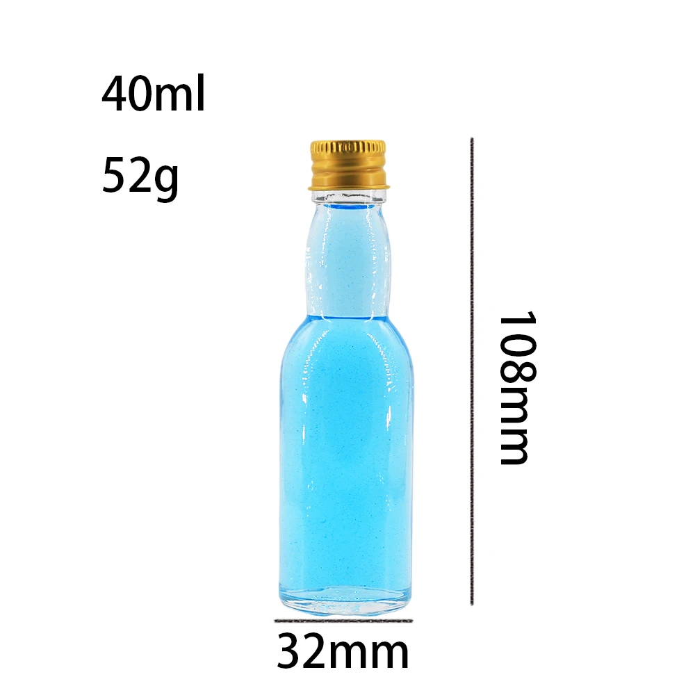 Manufacturer Wholesale 50ml Empty Liquor Unique Shaped Wine Glass Bottle with Cap