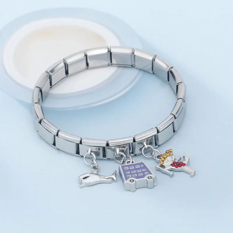 Оптовая продажа шармы из нержавеющей стали с мультяшными сказками kawaii rakhi slide10 мм персонализированные ювелирные изделия для итальянских DJ100