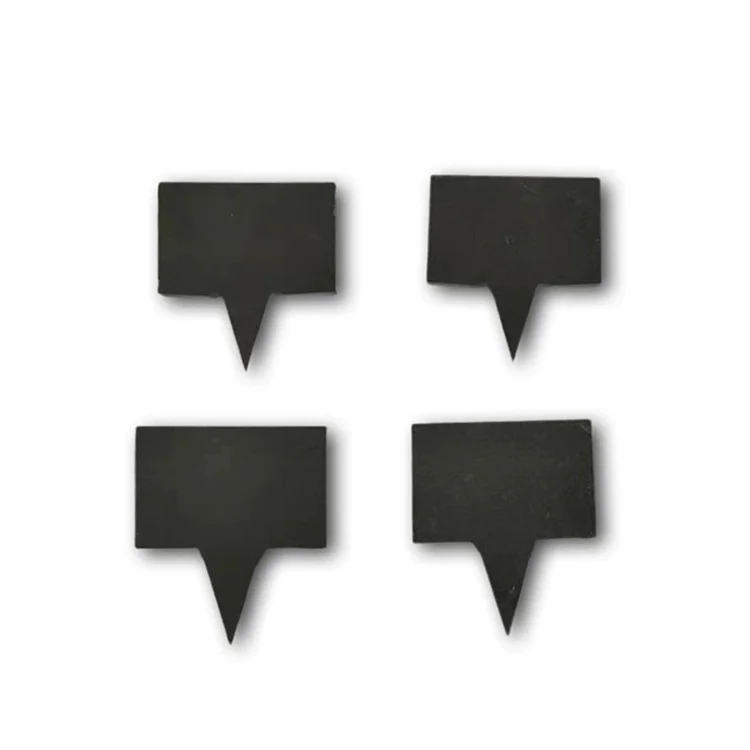 Custom Wholesale Natural Blank Black Slate Plant Label Tag Slate Plant Labels for Outdoor Garden Waterproof T Tag Plant Markers
