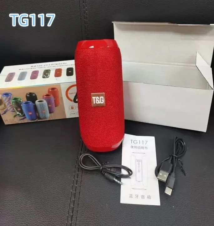 OEM T&G TG117 Speaker outdoor  Wireless BT sports waterproof subwoofer Portable blue tooth  Mini With Tf Card speakers