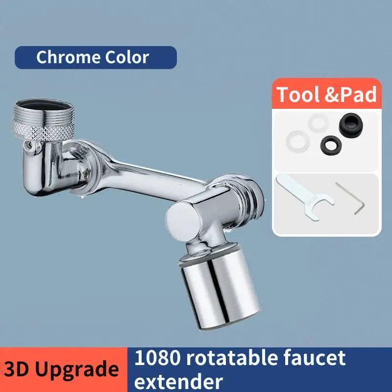Multifunctional Robotic Arm 1080 Swivel Sink Water Aerator Faucet Sprayer Attachment Faucet Extender for Kitchen