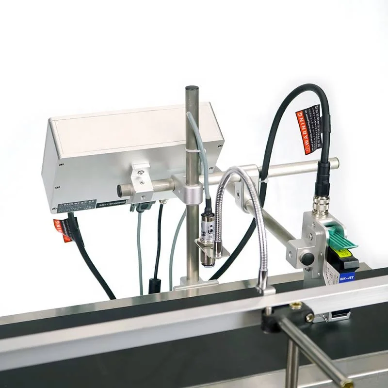 TIJ digital logo date batch number printing machine twin jet nozzle 25.4mm print height online inkjet printer