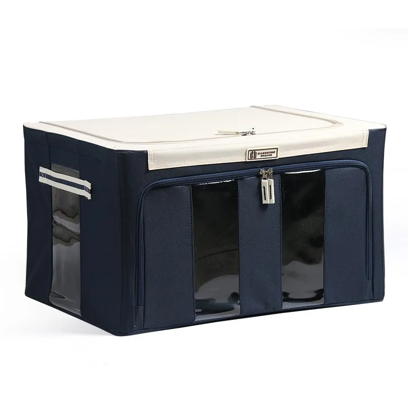 68L Wholesale China Goods Oxford Fabric Storage Box With PVC Window living box