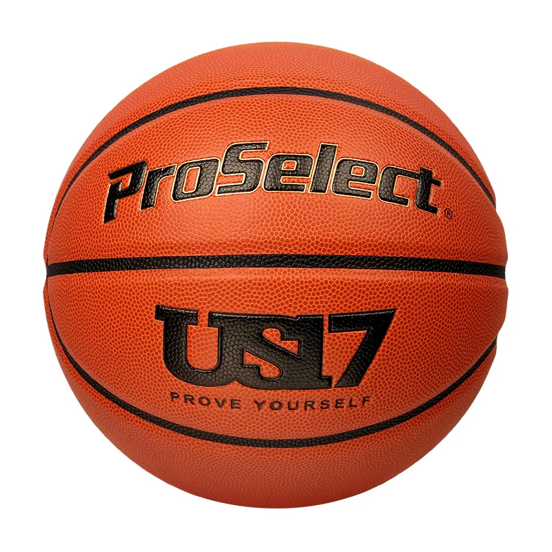 Proselect Factory Size US17 7 Basketball Custom Logo Official Rubber Basketball Used for Promotion and Gift