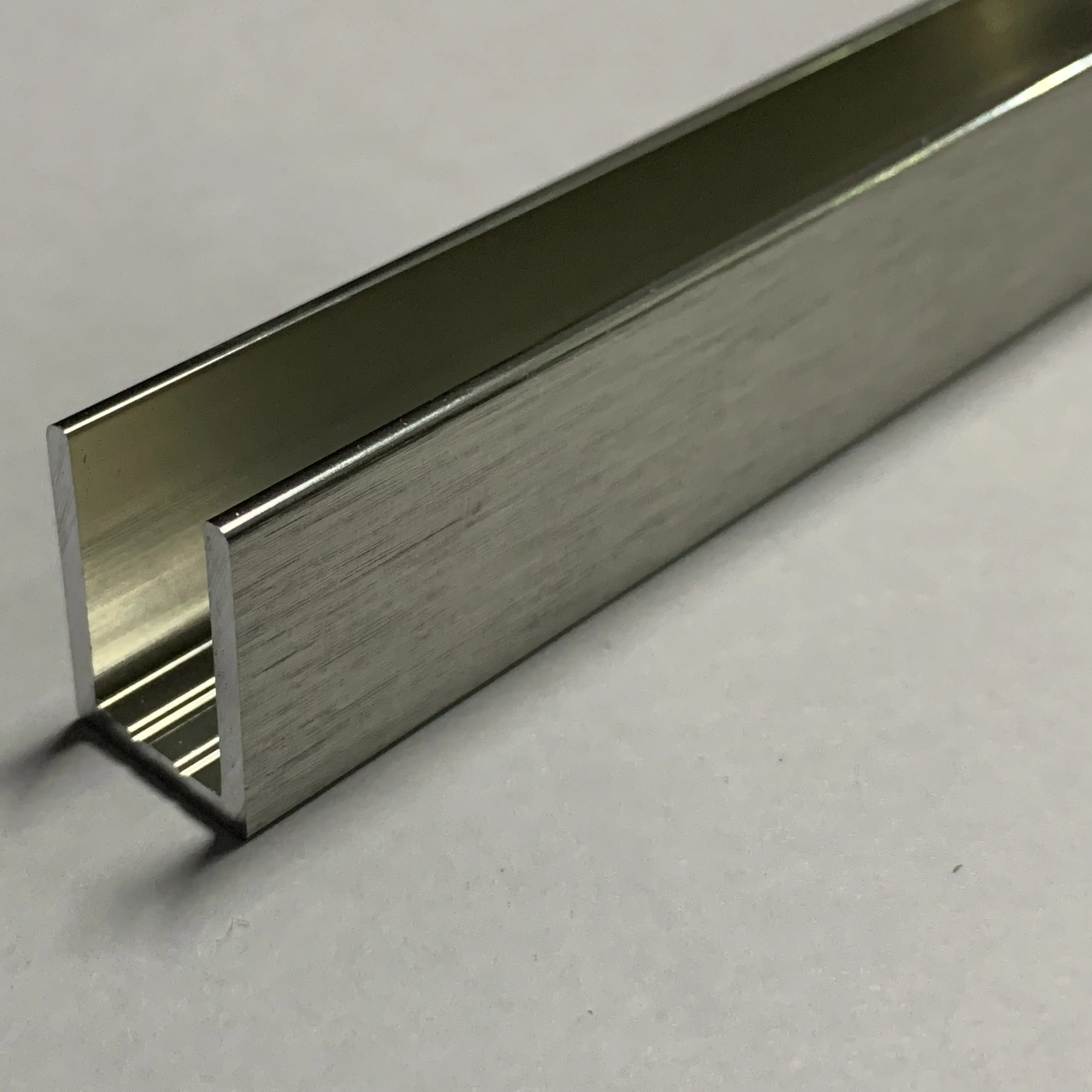Glass aluminum u channel chrome Aluminium U channels for 10 MM shower glass panels custom size manufacturing High-quality