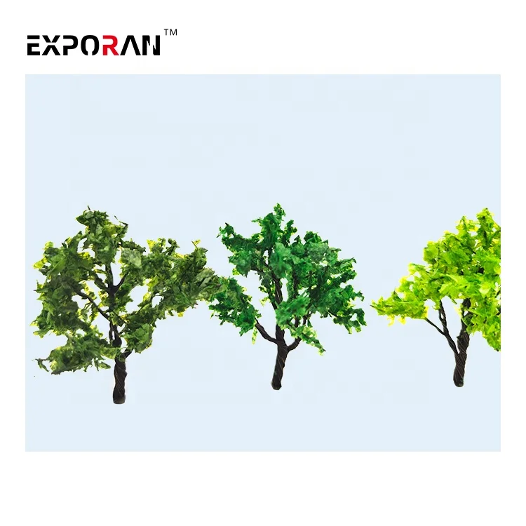 Model Trees Plastic Green Tree Model Train Layout Garden Scenery Landscape Wargame 10 cm 8 cm 6.5 cm 4.5 cm Height
