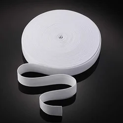 High elasticity crochet knitted elastic band black and white custom wide knitted elastic bands for garment