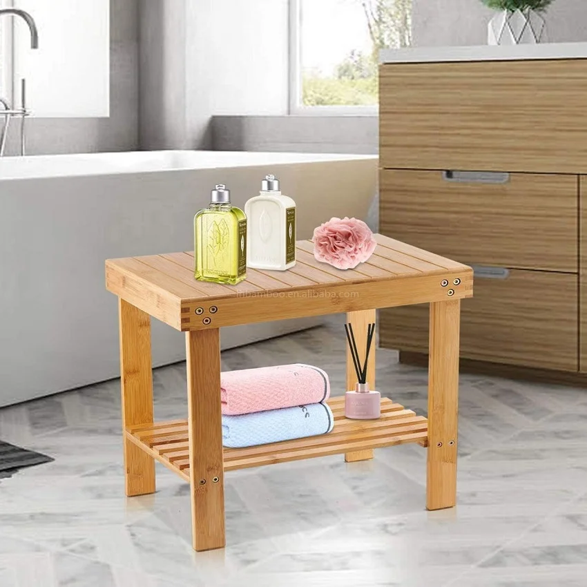 
Premium Bamboo Shoe Bench Rack Storage Shelves Organizer 