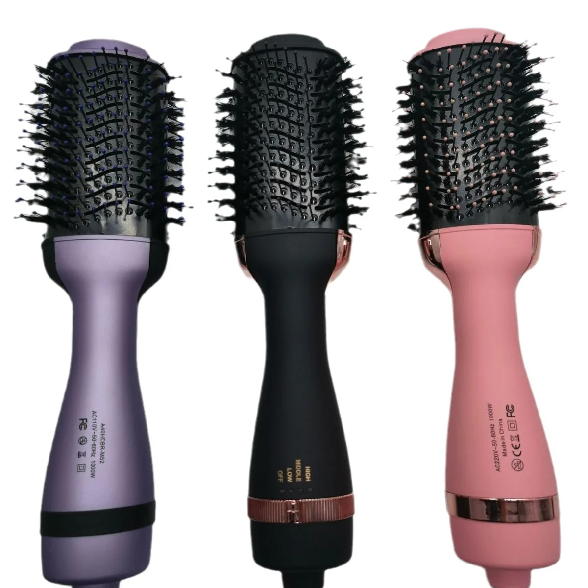 Multi-Functional Ionic Hair Styler Rotation Hot Air Brush & Electric Comb for Hair Curling 1 Speed 3 Temperatures Nylon Material