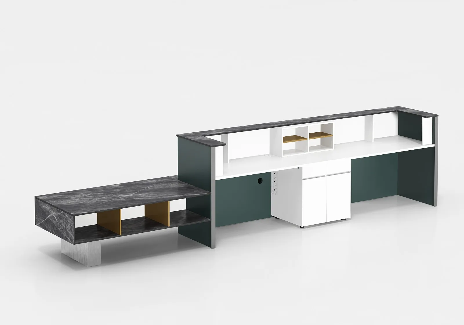 2024 Hot Sell Newest Modern Wooden Reception Desk Counter Table Reception Desk for Hotel Office