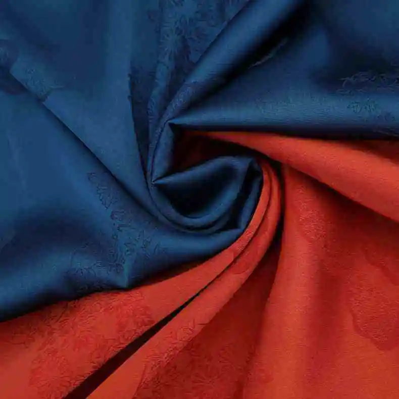 Высококачественная полиэфирная спандекс атласная жаккардовая ткань уксусная кислота катионные облака для одежды и платьев