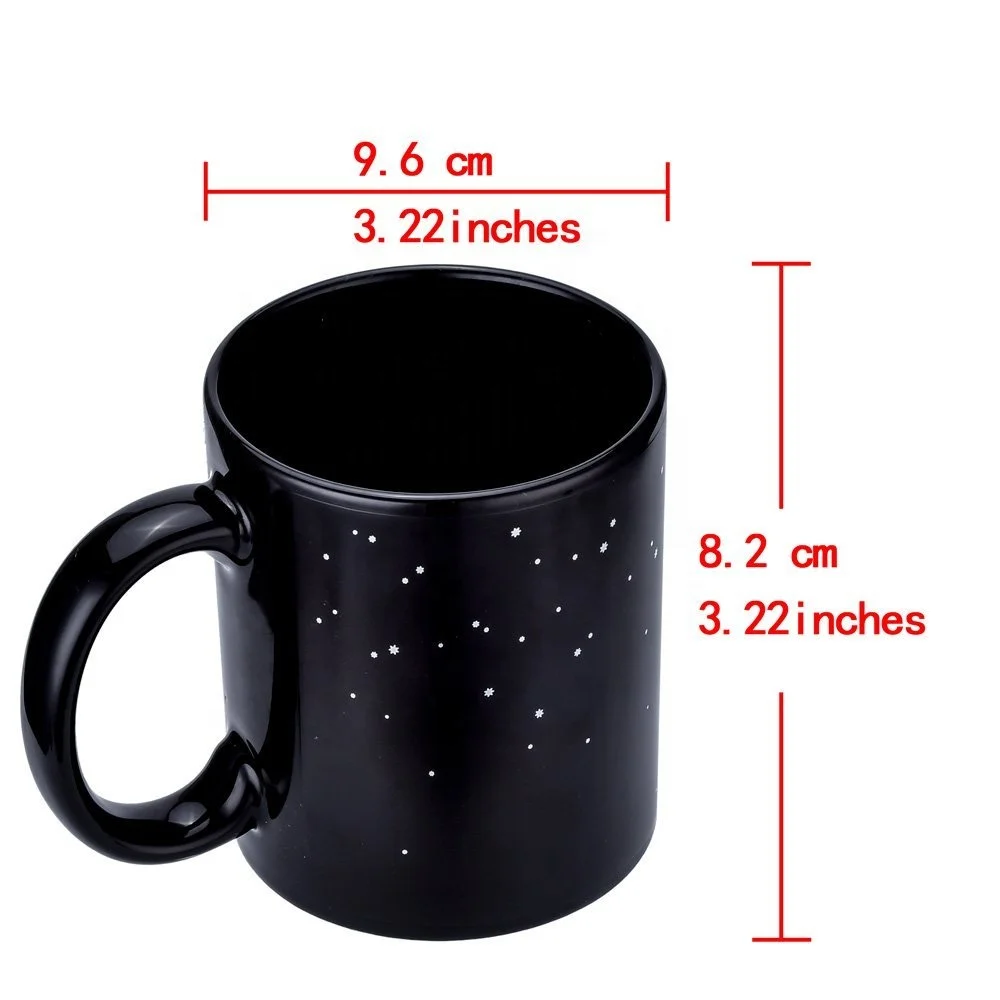Novelty Magic Ceramic sublimation Coffee Mug 11 oz Heat Sensitive Solar System Unique Ideal Gifts tea cup color changing