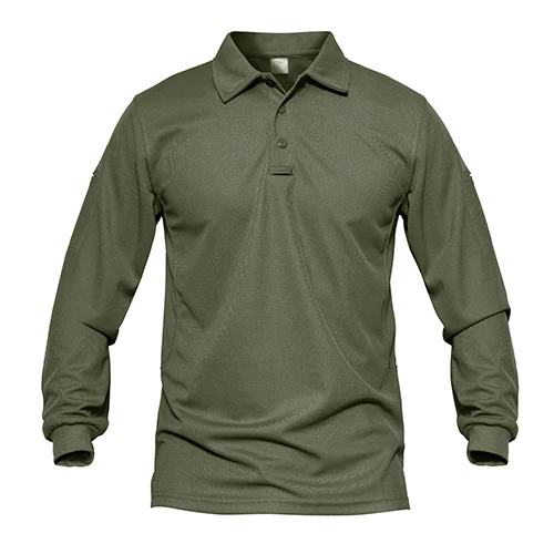 Mens Tactical Shirts Work Polos Summer Quick Dry T-shirts Long Sleeve Lightweight Pique Jersey Golf Shirt Tops