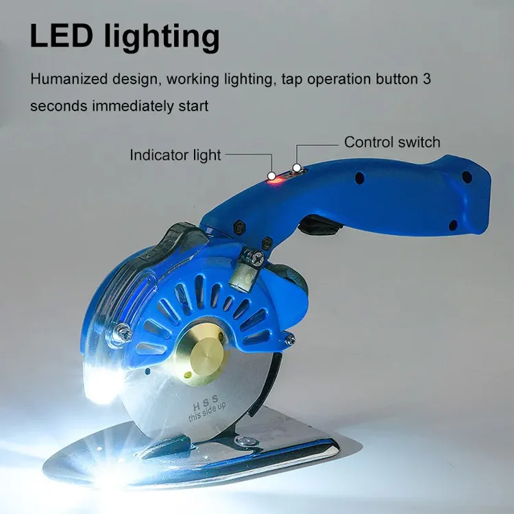 Adjustable Speed Electric Direct Drive Servo Round Knife Cloth Cutting Machine for Multilayer Fabric