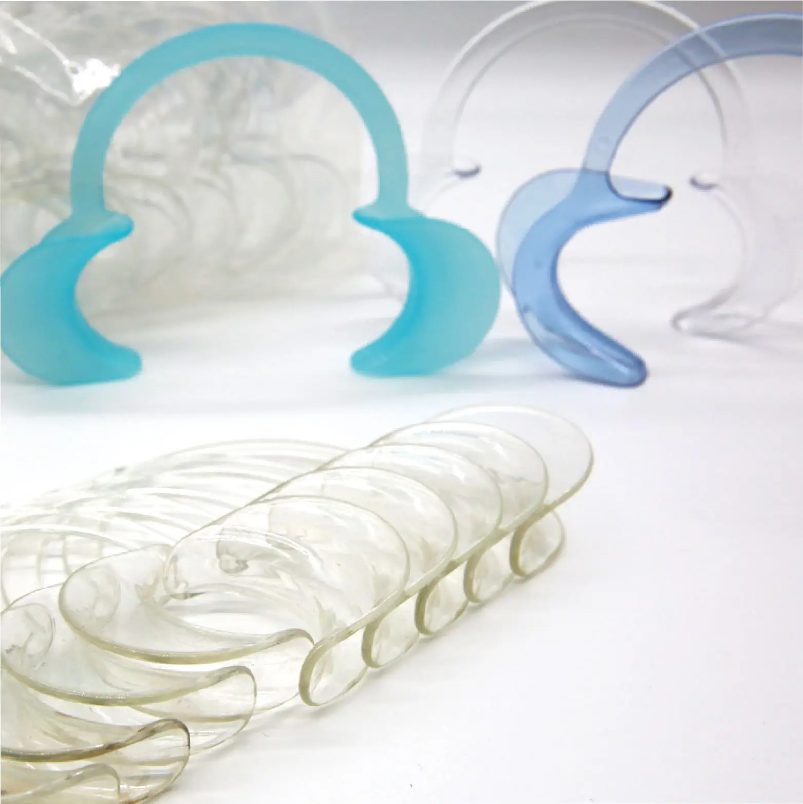 Plastic C Shape Dental Mouth Opener  with Handle  Professional Used Widely Among Clinic And Hospital