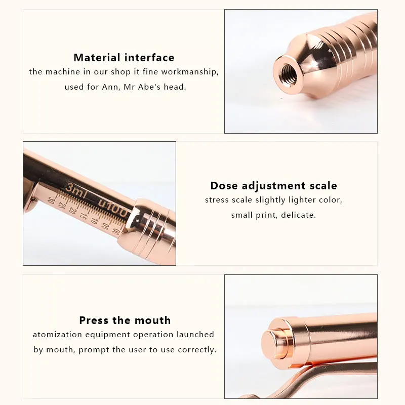 Factory discount high quality 24K gold Skinject hyaluronic acid injection pen