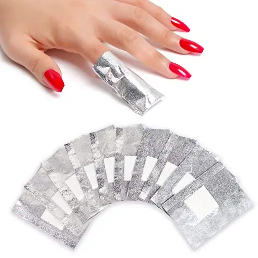 Nail Cleaning Foil Wraps Remover Polish Aluminum Foil Nail Art Soak with Cotton for Fingers and Toes