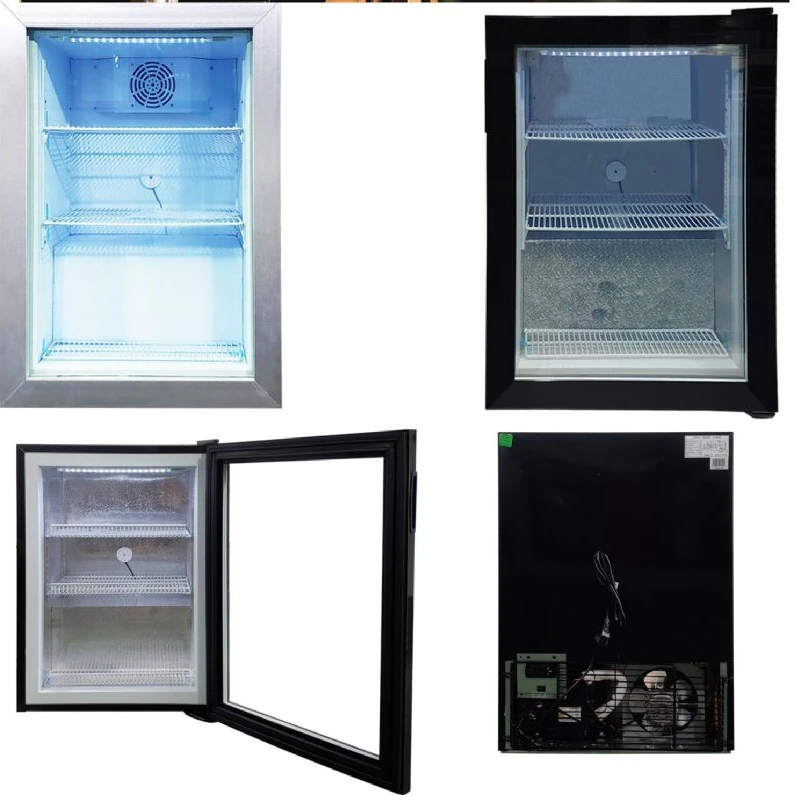Single Door Vertical Freezer Cooler Fridge 98L Showcase Chiller Beverage Display Glass Door Ice Maker Fridge