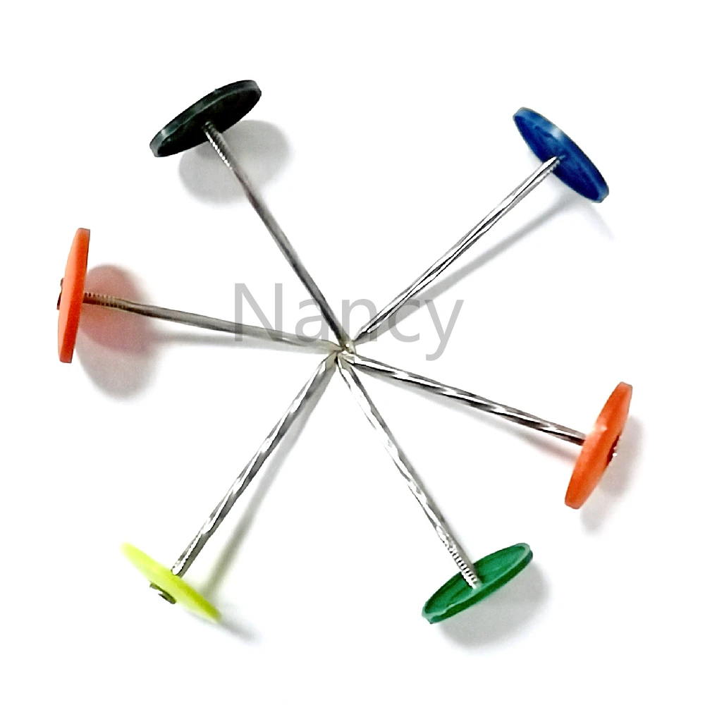 2000 Pcs Round Plastic Cap Nail 1.5 Inch Roofing Nails Galvanized Tar Paper Nails for House Wrap Fastening